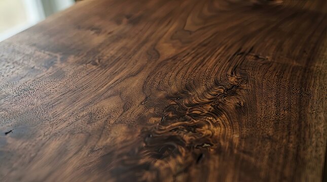 Close Up of Rich Brown Background Texture Featuring Dark Walnut Wood for Elegant Interior Design Use