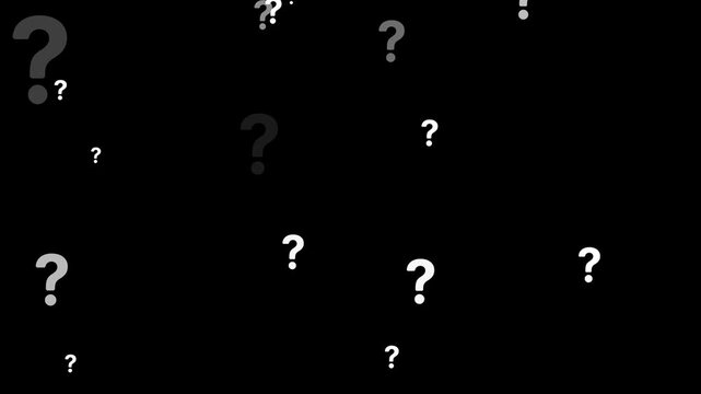 Question mark sign flaying background. Question Mark Background. question mark animation on white background, motion graphics, question marks popping up animation, white question mark moving