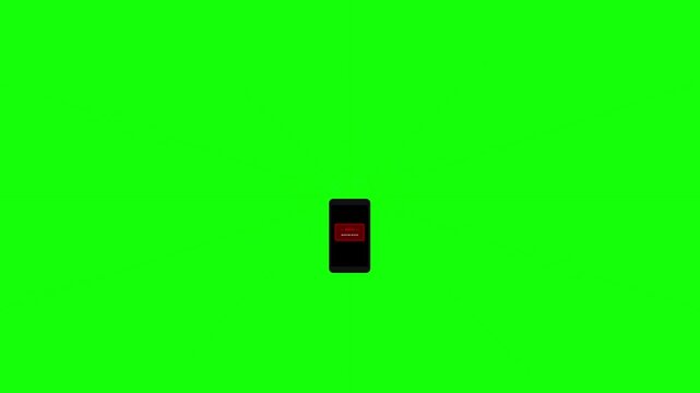 Digital extortion and cyber blackmail smartphone alerts on green screen