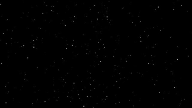 Traveling through among beautiful star glow fields flying in galaxy space star, Seamless looped repetitive animation flight through deep space. Night starry skies with twinkling stars background 