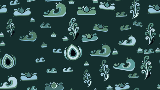 Stylized Water Elements Pattern