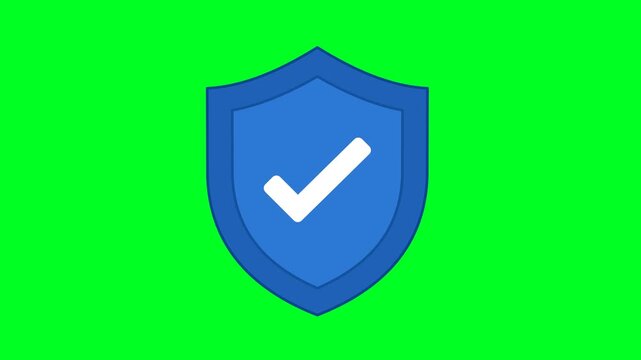 Insurance Icon Animation with Green Background. Full HD. 4K