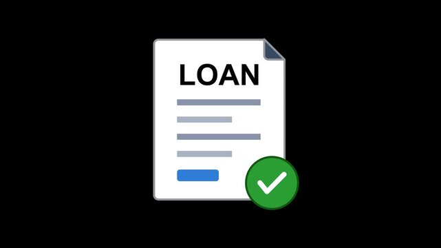 Loan Icon Animation with Transparent Background. Full HD. 4K