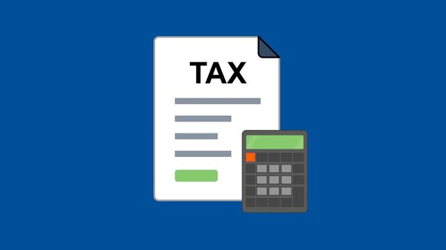Tax Icon Animation with Green Background. Full HD. 4K