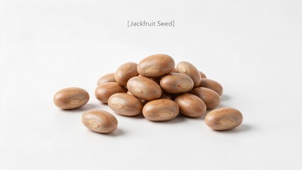 Obraz premium Close Up of Jackfruit Seed on Clean White Background