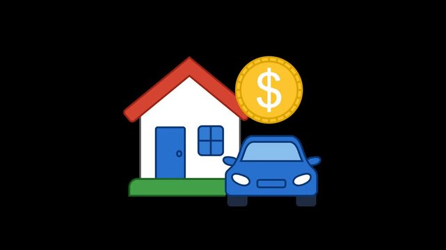 Assets Icon Animation with Transparent Background. Full HD. 4K