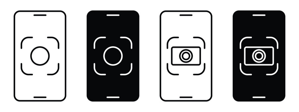 Smartphone screenshot capture screen icon collection