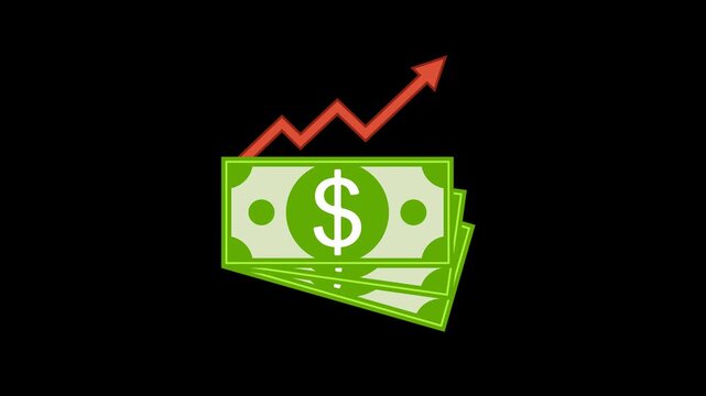 Inflation Icon Animation with Transparent Background. Full HD. 4K