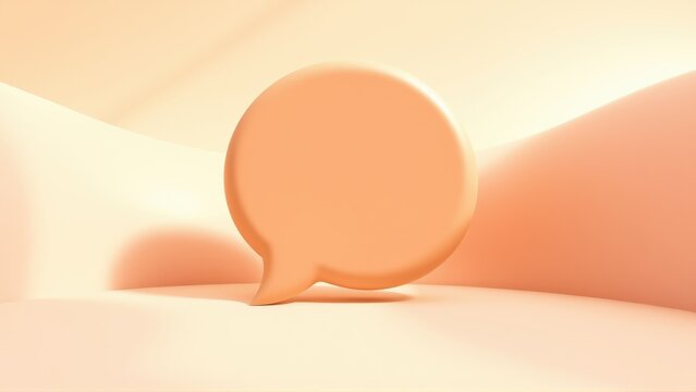 Peach bubble rests upon soft surface. Minimalist design, gentle lighting creates calm atmosphere. Abstract composition.