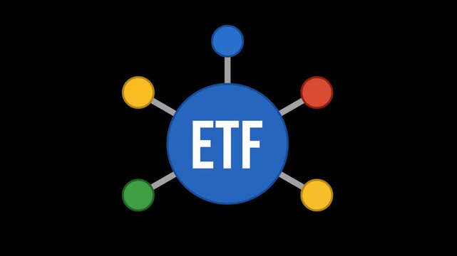 ETF Icon Animation with Transparent Background. Full HD. 4K
