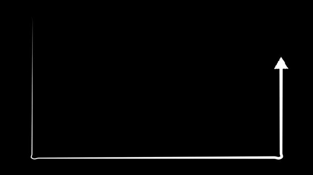 White line drawing a rectangle box animation on black background, square frame outline concept