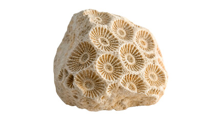 Natural porous sea sponge or petrified organic coral rock formation isolated geological specimen © Jack
