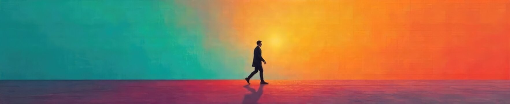 A solitary figure walks a straight line, reflecting a minimalist, focused approach to life; perfectly embodying the concept of linear thinking and direct action , focus, simple