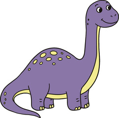 dinosaurs outline kids colorful brontosaur © Estiningtyas