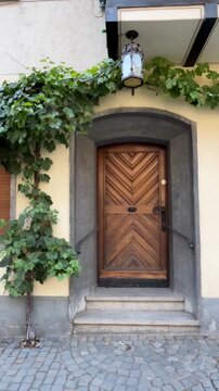 Bacharach, Germany, August 11, 2026 selective focus on picturesque historic street in Bacharach Germany