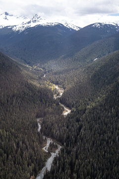 Views from the Peak to Peak gondola in Whistler in May