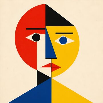  Bauhaus Geometric Face