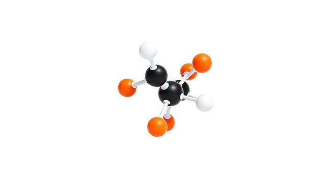 [Transparent Background PNG]Ball and Stick Model of Halogenated Ethane Molecule