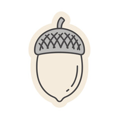Stylized acorn illustration © nuju