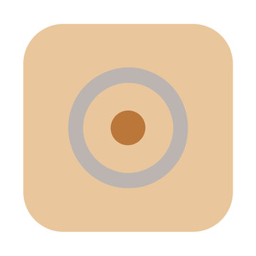 Concentric circles on a rounded square