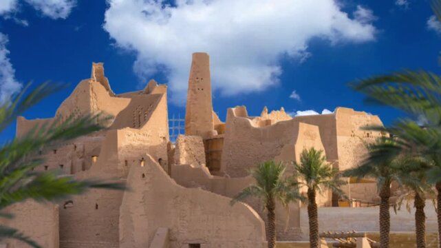 The city of Diriyah old capital is located in the Kingdom of Saudi Arabia in Riyadh. Ad Diriyah At-Turaif UNESCO World Heritage site, old heritage village of Imam Abdullah Bin Saud Palace