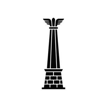 monas national monument silhouette icon of jakarta landmark indonesia