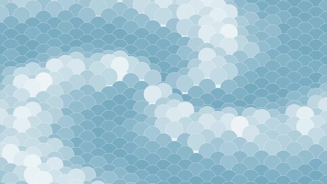 Abstract blue hexagonal grid wave pattern motion background