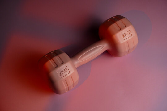 pink dumbbell