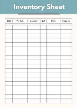 Professional Inventory Management Sheet for Business Stock Tracking and Finance Planning Spreadsheet Template