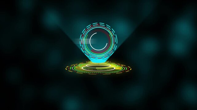 B2 b business hologram interface digital hud animation for corporate marketing and tech presentations