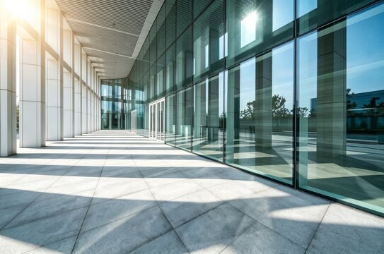 modern glass building outdoors in the downtown
