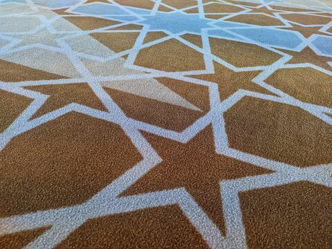 Abstract Geometric Star Pattern Carpet Background