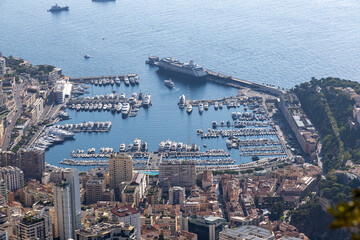 Fototapeta premium Panoramic View of Monaco. French Riviera, France