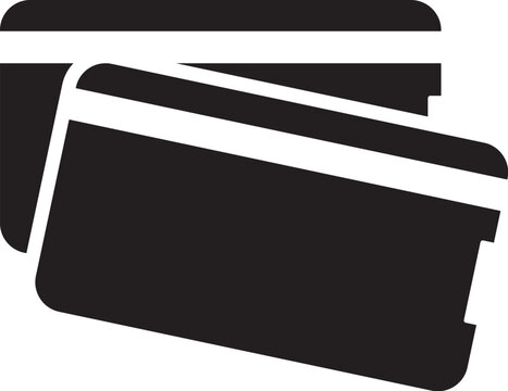 simple classic train bus ferry transport tickets silhouette icon vector isolated on transparent background