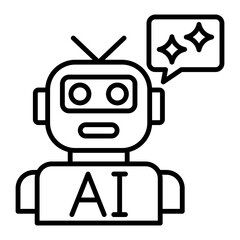 Naklejka premium Ai Assistant Icon
