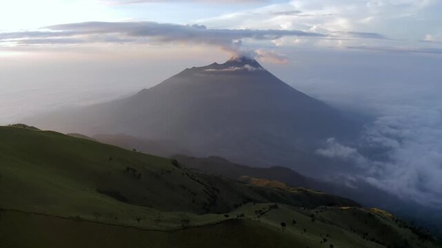Mount Merbabu view Mount Merapi