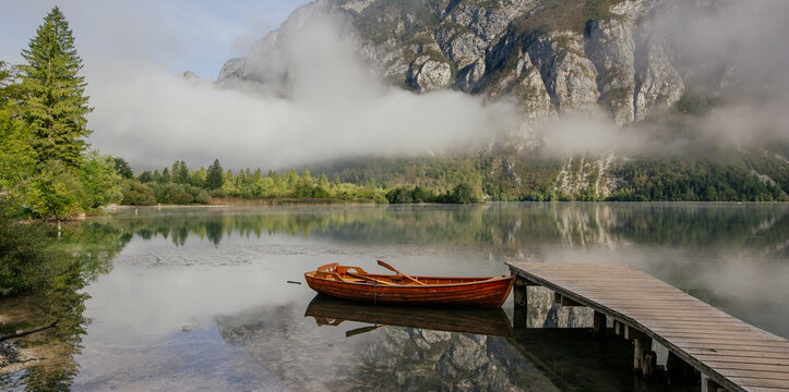 Beautiful Bohinj lake, Slovenia. The most amazing lake with a camping spot. 