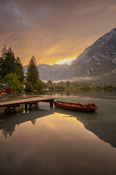 Beautiful Bohinj lake, Slovenia. The most amazing lake with a camping spot. 