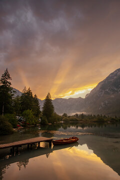 Beautiful Bohinj lake, Slovenia. The most amazing lake with a camping spot. 
