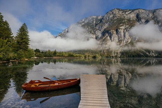 Beautiful Bohinj lake, Slovenia. The most amazing lake with a camping spot. 