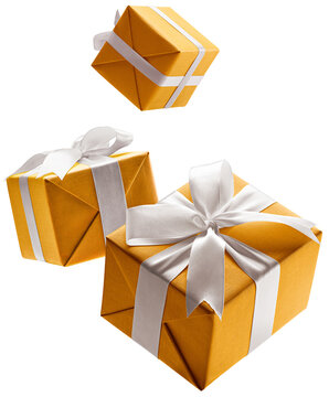 Gold color christmas gifts