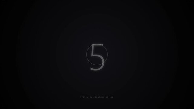 Minimalist 10s countdown timer with pulses number on dark background. 4K Video