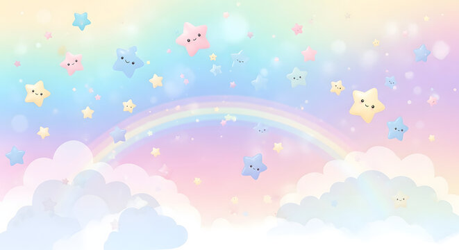 rainbow and clouds