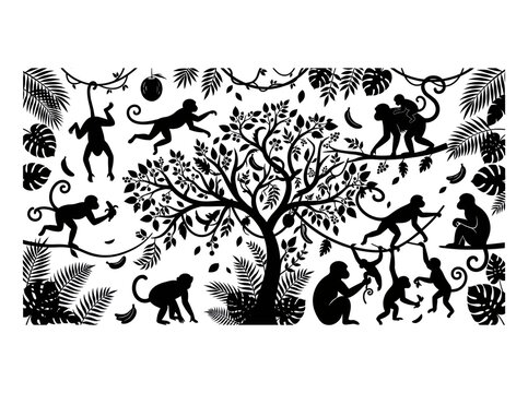 monkey silhouette