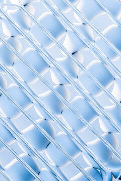 3D Cool Glass Panels with Subtle Prismatic Refraction