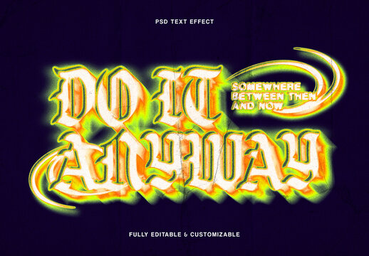 Vintage Gothic Glow Text Effect
