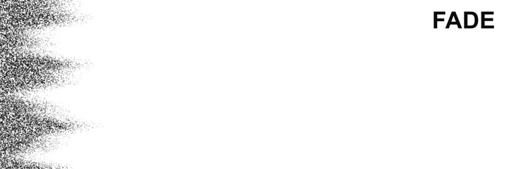Obraz premium Abstract black and white gradient texture with word FADE