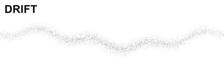 Obraz premium Abstract wave of particles with the word Drift