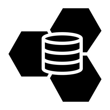Database Design Vector Glyph Icon Design