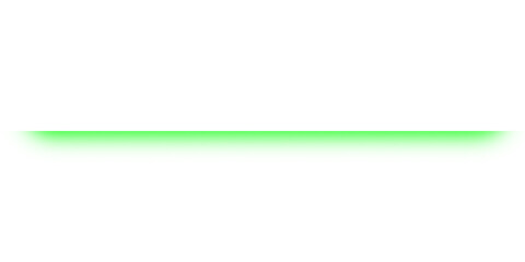 Fototapeta premium Minimal green glowing streak on a white background. Soft neon blur creates a modern abstract accent. Elegant horizontal energy line for banners, overlays, technology and digital design.